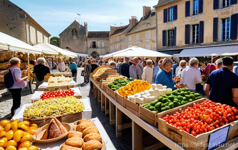 푸드 페스티벌 일정 - Image Prompt 1: The Heart of a French Regional Food Festival**