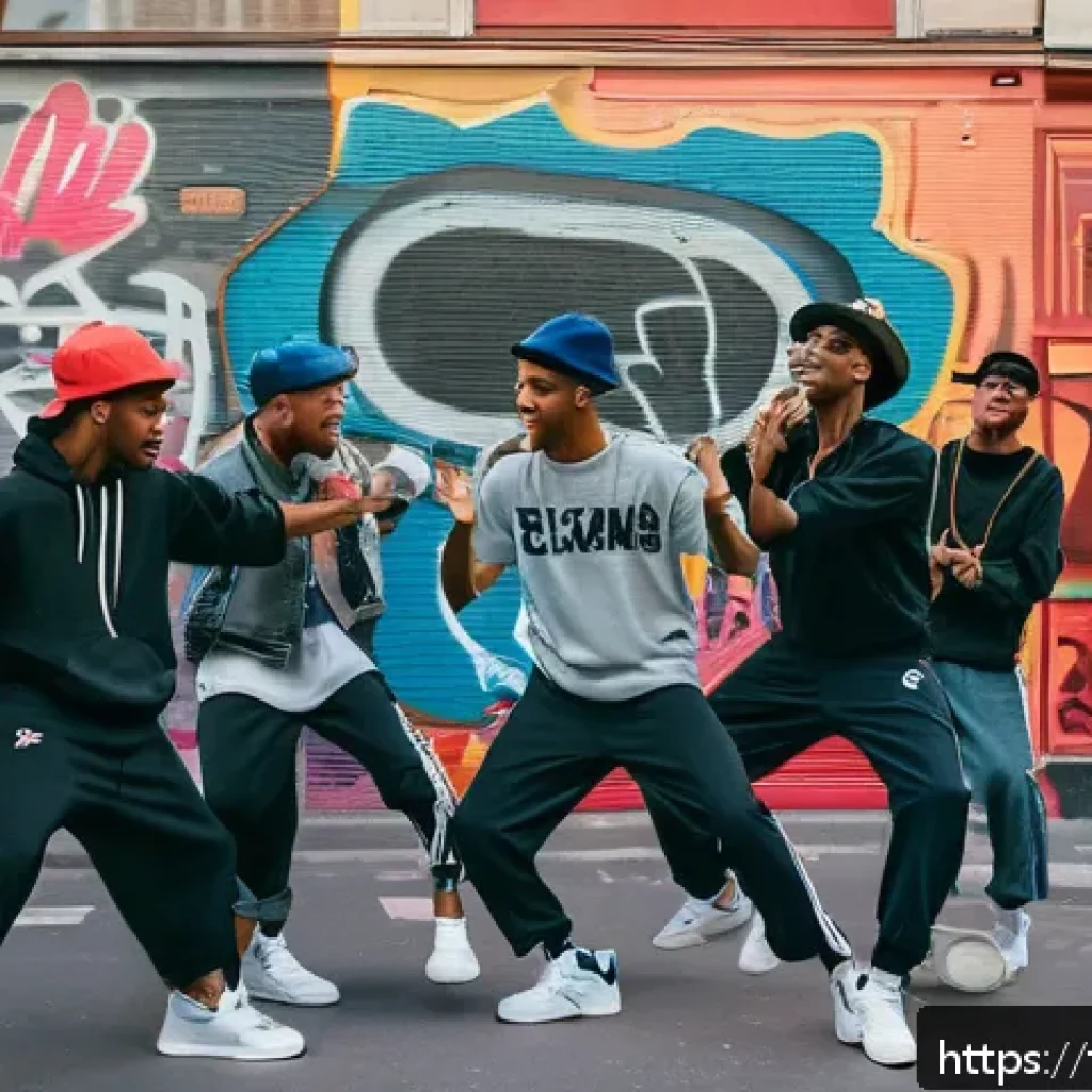 스트리트 댄스 배틀 축제 - A dynamic urban dance battle scene set in a lively Parisian street corner in the 13th arrondissement...